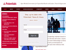 Tablet Screenshot of potentials.com